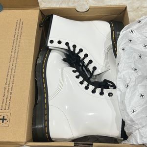 Dr Martens White Patent Leather Never been worn Size 8